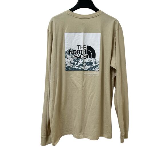 The North Face Mens Graphic Long Sleeve T Shirt Size XL Beige Outdoors Gorpcore - Picture 1 of 10